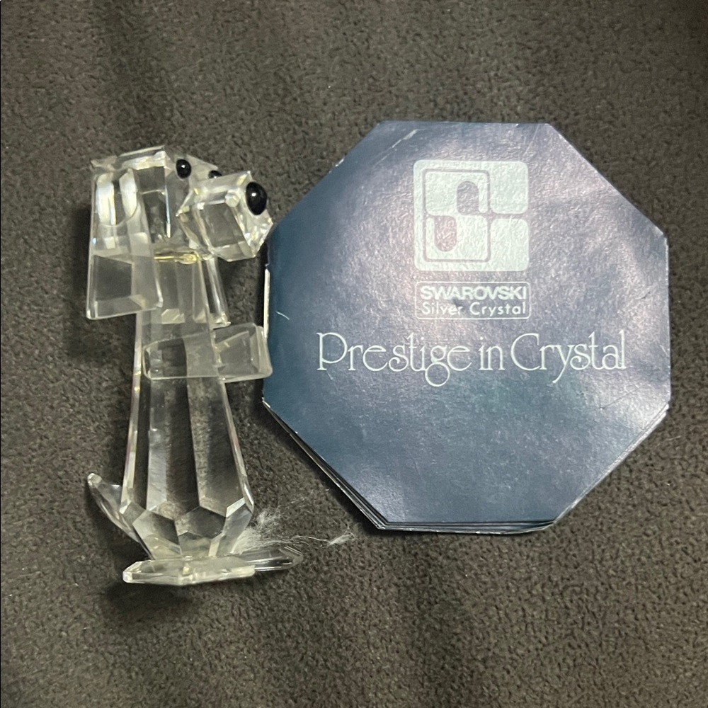 Swarovski Silver Crystal Dog Figurine